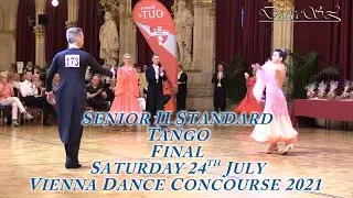 Vienna Dance Concourse 2021 - Senior II Standard Tango WDSF - Final - 24 July 2021