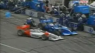 Greg Moore crashes out of lead in pits, 1998 CART Mid-Ohio