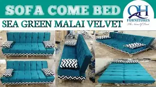 Диван Come Bed|||Морской зеленый бархат Malai|||Мебель QH #qhfurnitures #interiordesign #диваннаб...