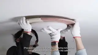 Celestial Travertine Ceiling Lamp Installation Video &ndash; Timeless Elegance, Natural Radiance