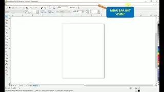 CorelDraw Menu bar not visible