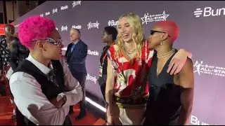 Paige Bueckers on the Studbudz Live stream WNBA All-Star Orange Carpet (July 17, 2025)