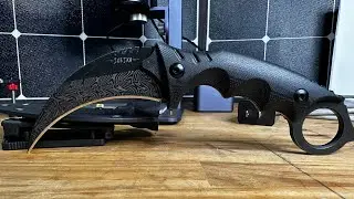 LaserPecker 3 for marking a hunting knife