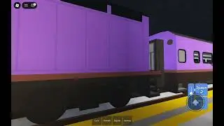 I treni delle ferrovie Pacifiche erano che passati allo stesso binario e quello viola era fermo