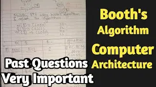 Multiply 8*5 using Booth's Algorithm | Computer Architecture | Most Repeated Questions in Exams