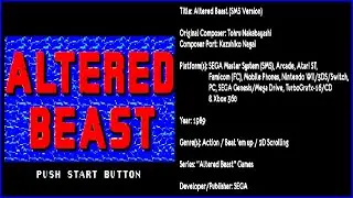 Altered Beast (SMS) [Soundtrack in QUAD HD & 320 KBPS]