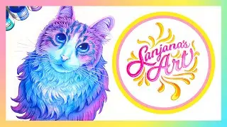 Dr. Ph. Martin's Bombay Ink Painting Process Time Lapse - Lola the Ragdoll Cat (Extended Version)