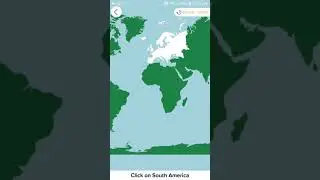 Seterra Geography - Continentes quiz 5 second run