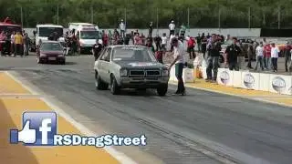 Empinada assustadora de Chevette no Velopark. Curta www.fb.com/RSDragStreet