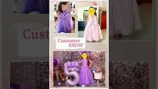 Zvzio Girls V-Back Removable Bow Princess Dress | Sparkling Sequin Bodice Draping Tulle Long Dress