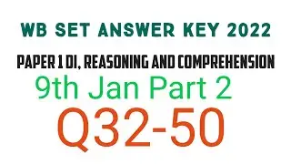 Paper 1 Answer key Q.32-50 Part 2 WB SET 2022