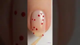 Christmas Nail Art 🎄Candy Cane Dotticure Design #nailart #nails