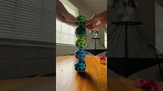 How many Moon Balls can you stack? #stacking #moonball #challenge #collection #howmany #bouncyball