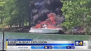 6 hurt in boat explosion at Georgia lake