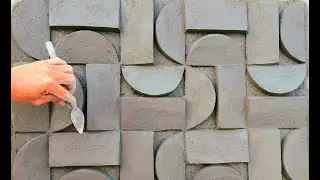 Great idea for modern decorative sand cement floating wall