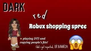Покупка Robux в тёмно-красных цветах + (Играю в DTI и копирую наряды всех подряд 😱)