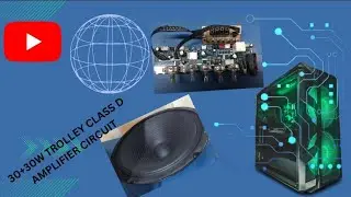 12'' Class D 30+30w Amplifier circuit 😎#youtube