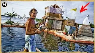 Um homem construiu uma ILHA privada com 150.000 garrafas e se mudou para l&aacute;. Isso &eacute; o que parece