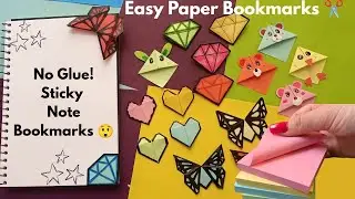 Easy Origami Paper Bookmarks 📖 | Cute & Simple DIY