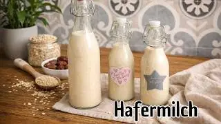 Hafermilch selbst gemacht 😘 Einfach, billig, ohne Zucker & perfekt f&uuml;r Kaffee #291