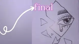 How to draw an eye with broken mirror #howto#like#subscribe #supportmychannel 