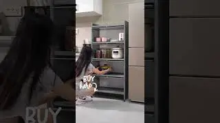 Kitchen storage rack with shelf pullout door cabinet 😍✨ #fyp  #shopeefinds #shopee #kitchen #storage