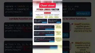 python lambda function sheet 