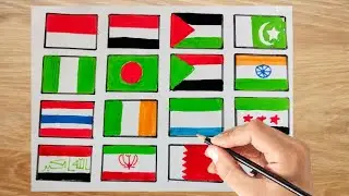 Easy world countries flag drawing