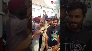 Indian T20 cricket team members at Sree Padmanabha Swamy Temple in Thiruvananthapuram for darshan