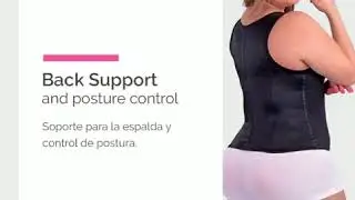 Waist Shaper Vest High Compression with 3 Row Hooks Colombian Shapewear
