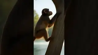 नन्हा बन्दर और नदी का रोमांच 🐒🌊  3D Animated Jungle Story ✨| Kids Hindi Story🌞