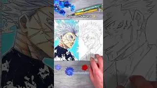 Drawing Gojo Vs Sukuna from Jujutsu Kaisen 😈 #jjk #art #shorts