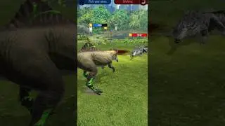 BLONDE and BRUNETTE in battle #jurassicworldalive #jurassicworld #jwa4life #gaming #games #jwa