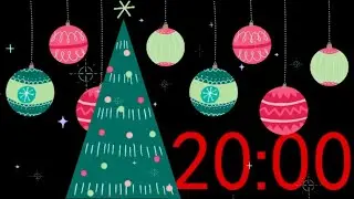 Vintage 20 Minute Christmas Countdown Timer for Home, Work, School or Games