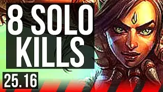 NIDALEE vs AMBESSA (TOP) | 8 solo kills, 44k DMG, 13/3/11 | NA Challenger | 25.16