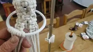 tutorial lampara de macramé