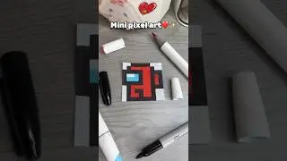 ❤️Mini pixel art ideas! #pixel #pixelart #pixelartideas #art #drawing #amongus #cute ￼
