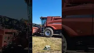 Комбайн Case 5140 приехал после ночной смены запрвиться!