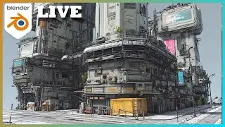 Buildins of the Future made in Blender Live