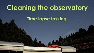 High pressure water cleaning of the observatory and telescope maintenance天文台の高圧水洗浄と望遠鏡のメンテナンス