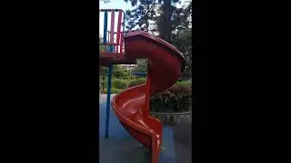 JD ENJOYING SPIRAL SLIDE IN GARDEN #cutebaby #trending