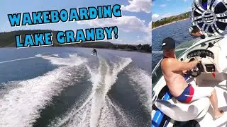 WAKEBOARDING Lake Granby!! (MOSTLY WIPEOUTS)