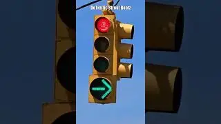 Old 8-8-12s Flashing Red Left Turn Traffic Lights #detrafficstreetbeatz #trafficlights