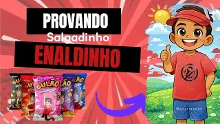 Provando salgadinho do dia enaldinho