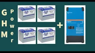 Ham Radio Trailer - Green Ham Machine AC & DC Power-Victron Multiplus II and Battleborn 12v, 100 Ah