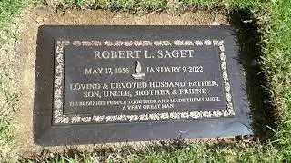 Comedian Bob Saget Grave New Grave Stone Marker Mount Sinai Cemetery Los Angeles California USA 2022