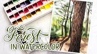 Forest in Watercolor: Painting Bark in Detail