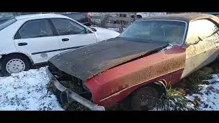 In the snow and cold but here is my 72 Ford Mustang fastback Eleanor and 73 Plymouth Challenger 