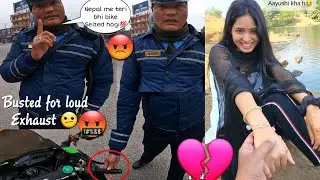 Finally Aayushi💔Angry Nepal Police🤬Zx10r & Desi Cops😡Z900 Rider