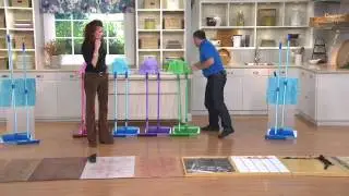 Don Aslett's Rubber Broom & Microfiber Mop Set w/ 3 Microfiber Pads with Albany Irvin